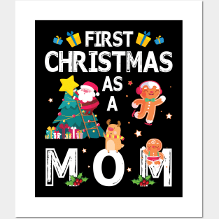 First Christmas As A Mom Merry Xmas Noel Day Mother Posters and Art